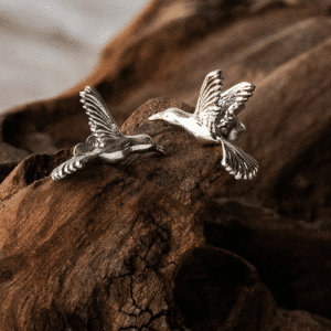 עגילי יונק הדבש מכסף דגם מיני