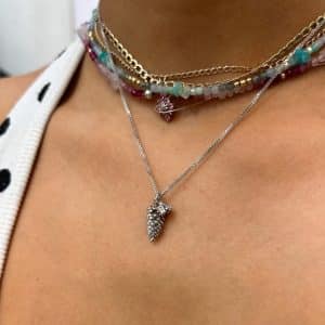 שרשרת עם תליון אצטרובל זהב 14 קראט