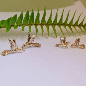 עגילי יונק הדבש זהב 14 קראט דגם L