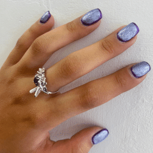 טבעת טרופית זהב 14 קראט