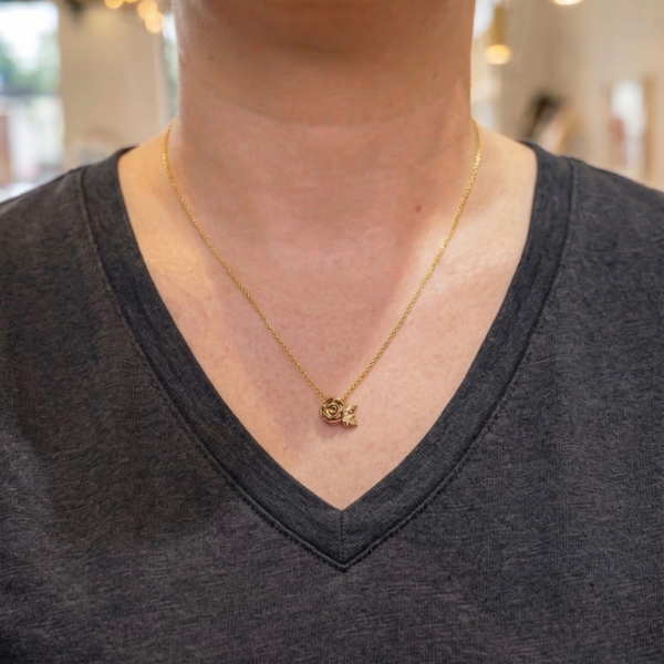 תליון מיני נורית זהב 14K