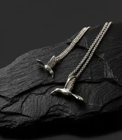 תליון יונק הדבש על שרשרת כסף דגם L