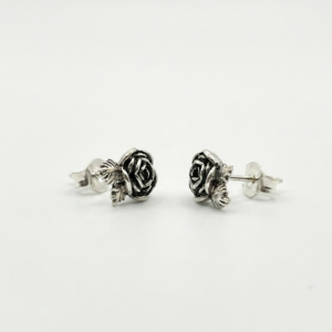 עגילים צמודים פרח הנורית מכסף